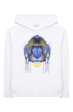 Детский хлопковое худи MARCELO BURLON KIDS OF MILAN белого цвета по цене 18050 руб., арт. 21E/B/MB/2102/0020/8-14Y | Фото 1 Детский хлопковое худи MARCELO BURLON KIDS OF MILAN белого цвета, арт. 21E/B/MB/2102/0020/8-14Y | Фото 1