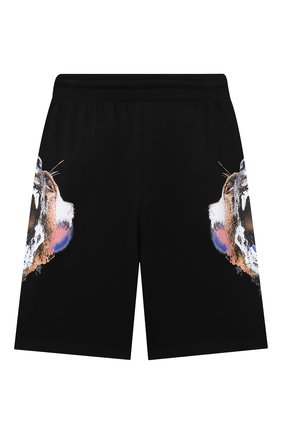 Детские хлопковые шорты MARCELO BURLON KIDS OF MILAN черного цвета по цене 15350 руб., арт. 21E/B/MB/3251/0010/8-14Y | Фото 2 Детские хлопковые шорты MARCELO BURLON KIDS OF MILAN черного цвета, арт. 21E/B/MB/3251/0010/8-14Y | Фото 2