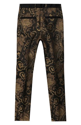 Детские брюки DOLCE & GABBANA золотого цвета по цене 51500 руб., арт. L43P20/HJ0AI/8-14 | Фото 2 Детские брюки DOLCE & GABBANA золотого цвета, арт. L43P20/HJ0AI/8-14 | Фото 2 (Мальчики Кросс-КТ: Брюки-одежда; Материал внешний: Вискоза; Материал подклада: Вискоза; Стили: Классический; Региональные ограничения белый список (Axapta Mercury): RU; Ростовка одежда: 10 - 11 лет | 140 - 146см, 12 лет | 152 см, 8 лет | 128 см)