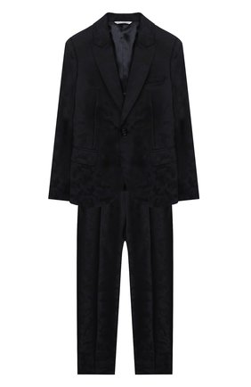 Детский шерстяной костюм DOLCE & GABBANA темно-синего цвета по цене 69950 руб., арт. L41U64/FJ2B4/8-14 | Фото 1 Детский шерстяной костюм DOLCE & GABBANA темно-синего цвета, арт. L41U64/FJ2B4/8-14 | Фото 1
