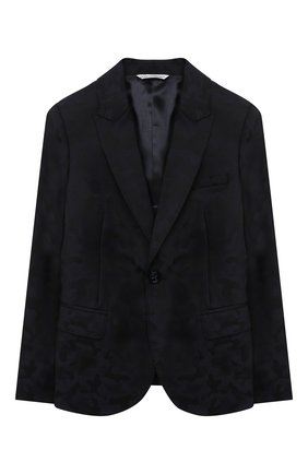 Детский шерстяной костюм DOLCE & GABBANA темно-синего цвета по цене 66150 руб., арт. L41U64/FJ2B4/2-6 | Фото 2 Детский шерстяной костюм DOLCE & GABBANA темно-синего цвета, арт. L41U64/FJ2B4/2-6 | Фото 2