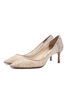 Женские комбинированные туфли romy 60 JIMMY CHOO серебряного цвета по цене 57200 руб., арт. R0MY 60/BBR | Фото 1 Женские комбинированные туфли romy 60 JIMMY CHOO серебряного цвета, арт. R0MY 60/BBR | Фото 1