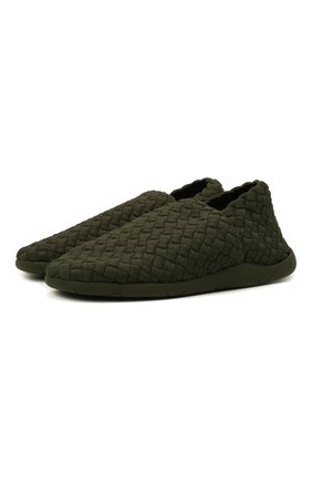Мужские текстильные слиперы BOTTEGA VENETA зеленого цвета по цене 72000 руб., арт. 651271/V0GV0 | Фото 1 Мужские текстильные слиперы BOTTEGA VENETA зеленого цвета, арт. 651271/V0GV0 | Фото 1