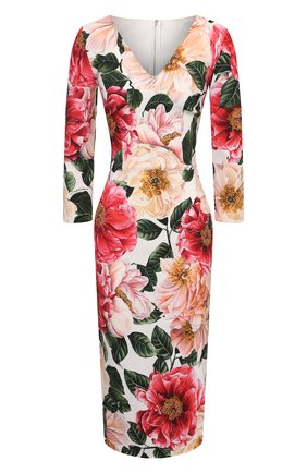 Женское платье из вискозы DOLCE & GABBANA розового цвета по цене 184000 руб., арт. F6I6QT/FSRMU | Фото 1 Женское платье из вискозы DOLCE & GABBANA розового цвета, арт. F6I6QT/FSRMU | Фото 1