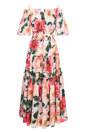 Женское хлопковое платье DOLCE & GABBANA голубого цвета по цене 184000 руб., арт. F68E1T/HS5H9 | Фото 1 Женское хлопковое платье DOLCE & GABBANA голубого цвета, арт. F68E1T/HS5H9 | Фото 1