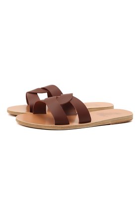 Женские кожаные шлепанцы desmos ANCIENT GREEK SANDALS темно-коричневого цвета по цене 15250 руб., арт. DESM0S/CHESTNUT | Фото 1 Женские кожаные шлепанцы desmos ANCIENT GREEK SANDALS темно-коричневого цвета, арт. DESM0S/CHESTNUT | Фото 1