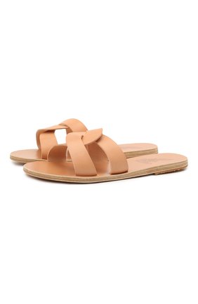 Женские кожаные шлепанцы desmos ANCIENT GREEK SANDALS бежевого цвета по цене 15250 руб., арт. DESM0S/NATURAL | Фото 1 Женские кожаные шлепанцы desmos ANCIENT GREEK SANDALS бежевого цвета, арт. DESM0S/NATURAL | Фото 1