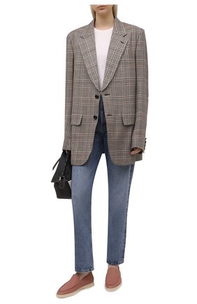 Женские кожаные лоферы summer walk LORO PIANA розового цвета по цене 65650 руб., арт. FAI0323 | Фото 2 Женские кожаные лоферы summer walk LORO PIANA розового цвета, арт. FAI0323 | Фото 2