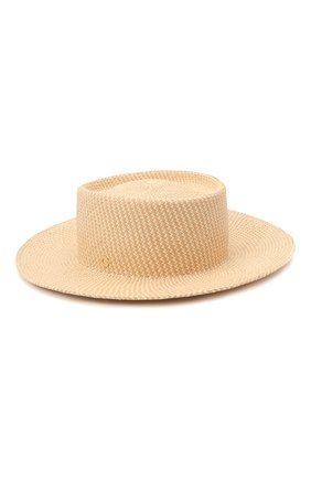 Женская соломенная шляпа LORO PIANA бежевого цвета, арт. FAL6599 | Фото 2 (Материал: Растительное волокно; Региональные ограничения белый список (Axapta Mercury): RU)