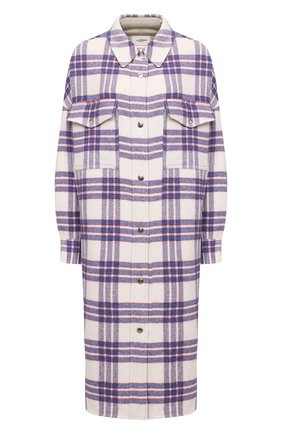 Женское шерстяное пальто ISABEL MARANT ETOILE синего цвета по цене 65100 руб., арт. MA0902-21P064E/F0NTIA | Фото 1 Женское шерстяное пальто ISABEL MARANT ETOILE синего цвета, арт. MA0902-21P064E/F0NTIA | Фото 1