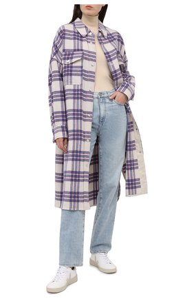 Женское шерстяное пальто ISABEL MARANT ETOILE синего цвета по цене 65100 руб., арт. MA0902-21P064E/F0NTIA | Фото 2 Женское шерстяное пальто ISABEL MARANT ETOILE синего цвета, арт. MA0902-21P064E/F0NTIA | Фото 2