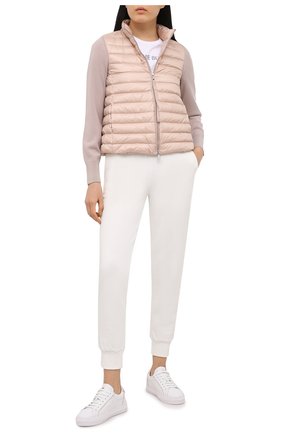 Женские кожаные кеды alodie MONCLER белого цвета по цене 39500 руб., арт. G1-09B-4M711-06-02SRW | Фото 2 Женские кожаные кеды alodie MONCLER белого цвета, арт. G1-09B-4M711-06-02SRW | Фото 2