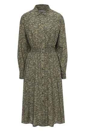 Женское платье из хлопка и шелка KENZO хаки цвета по цене 65700 руб., арт. FB52R0010514 | Фото 1 Женское платье из хлопка и шелка KENZO хаки цвета, арт. FB52R0010514 | Фото 1