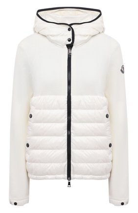 Женский шерстяной кардиган MONCLER белого цвета по цене 75000 руб., арт. G1-093-9B542-00-A9614 | Фото 1 Женский шерстяной кардиган MONCLER белого цвета, арт. G1-093-9B542-00-A9614 | Фото 1