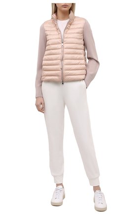 Женский кардиган MONCLER розового цвета по цене 62100 руб., арт. G1-093-9B504-00-A9001 | Фото 2 Женский кардиган MONCLER розового цвета, арт. G1-093-9B504-00-A9001 | Фото 2