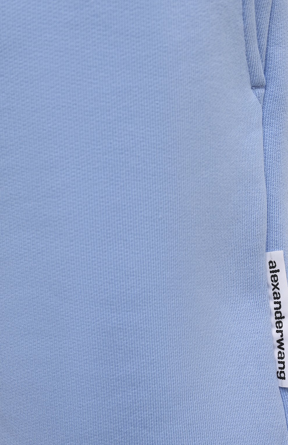 Женские хлопковый шорты ALEXANDER WANG голубого цвета, арт. UCC1214010 | Фото 5 (Женское Кросс-КТ: Шорты-одежда; Длина Ж (юбки, платья, шорты): Мини; Кросс-КТ: Широкие; Региональные ограничения белый список (Axapta Mercury): RU; Материал внешний: Хлопок; Стили: Спорт-шик)