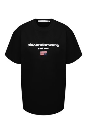 Женская хлопковая футболка DENIM X ALEXANDER WANG черного цвета по цене 20650 руб., арт. UCC1211344 | Фото 1 Женская хлопковая футболка DENIM X ALEXANDER WANG черного цвета, арт. UCC1211344 | Фото 1
