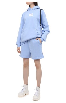 Женский хлопковый худи ALEXANDER WANG голубого цвета по цене 45450 руб., арт. UCC1211023 | Фото 2 Женский хлопковый худи ALEXANDER WANG голубого цвета, арт. UCC1211023 | Фото 2