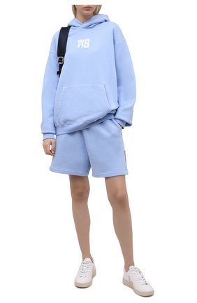 Женский хлопковый худи DENIM X ALEXANDER WANG голубого цвета по цене 45450 руб., арт. UCC1211023 | Фото 2 Женский хлопковый худи DENIM X ALEXANDER WANG голубого цвета, арт. UCC1211023 | Фото 2