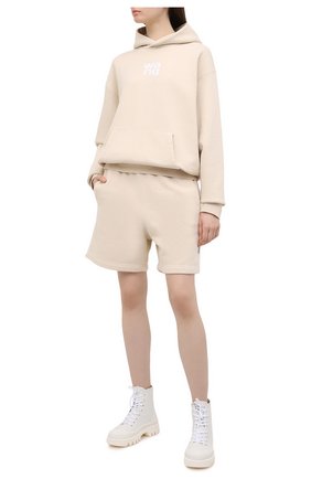 Женский хлопковый худи DENIM X ALEXANDER WANG бежевого цвета по цене 45450 руб., арт. UCC1211023 | Фото 2 Женский хлопковый худи DENIM X ALEXANDER WANG бежевого цвета, арт. UCC1211023 | Фото 2