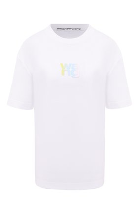 Женская хлопковая футболка ALEXANDER WANG белого цвета по цене 22400 руб., арт. UCC1211022 | Фото 1 Женская хлопковая футболка ALEXANDER WANG белого цвета, арт. UCC1211022 | Фото 1