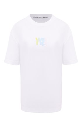 Женская хлопковая футболка DENIM X ALEXANDER WANG белого цвета по цене 22400 руб., арт. UCC1211022 | Фото 1 Женская хлопковая футболка DENIM X ALEXANDER WANG белого цвета, арт. UCC1211022 | Фото 1