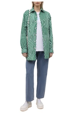 Женская хлопковая футболка DENIM X ALEXANDER WANG белого цвета по цене 22400 руб., арт. UCC1211022 | Фото 2 Женская хлопковая футболка DENIM X ALEXANDER WANG белого цвета, арт. UCC1211022 | Фото 2