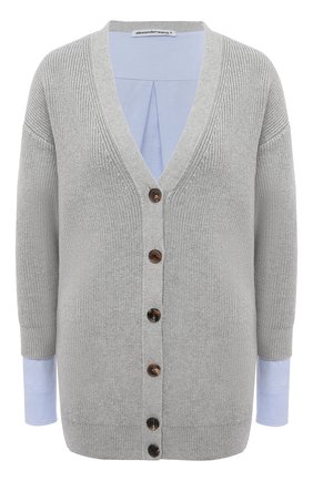 Женский хлопковый кардиган ALEXANDERWANG.T серого цвета по цене 47950 руб., арт. 4KC1213009 | Фото 1 Женский хлопковый кардиган ALEXANDERWANG.T серого цвета, арт. 4KC1213009 | Фото 1