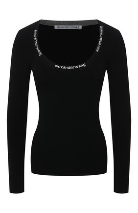 Женский пуловер ALEXANDERWANG.T черного цвета по цене 31900 руб., арт. 4KC1211024 | Фото 1 Женский пуловер ALEXANDERWANG.T черного цвета, арт. 4KC1211024 | Фото 1