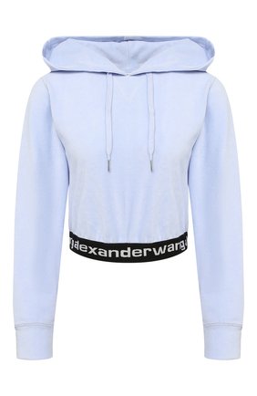 Женский худи ALEXANDERWANG.T голубого цвета по цене 27100 руб., арт. 4CC1211197 | Фото 1 Женский худи ALEXANDERWANG.T голубого цвета, арт. 4CC1211197 | Фото 1