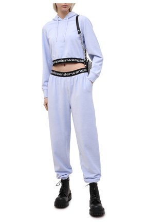 Женский худи ALEXANDERWANG.T голубого цвета по цене 27100 руб., арт. 4CC1211197 | Фото 2 Женский худи ALEXANDERWANG.T голубого цвета, арт. 4CC1211197 | Фото 2