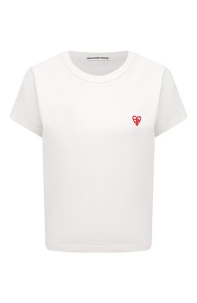 Женская хлопковая футболка ALEXANDER WANG белого цвета по цене 14350 руб., арт. 1CC2201392 | Фото 1 Женская хлопковая футболка ALEXANDER WANG белого цвета, арт. 1CC2201392 | Фото 1
