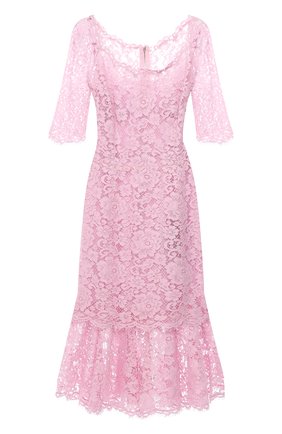 Женское платье DOLCE & GABBANA светло-розового цвета по цене 257500 руб., арт. F6YM8T/HLMEA | Фото 1 Женское платье DOLCE & GABBANA светло-розового цвета, арт. F6YM8T/HLMEA | Фото 1