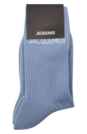 Женские хлопковые носки JACQUEMUS голубого цвета по цене 3340 руб., арт. 211AC09/500350 | Фото 1 Женские хлопковые носки JACQUEMUS голубого цвета, арт. 211AC09/500350 | Фото 1