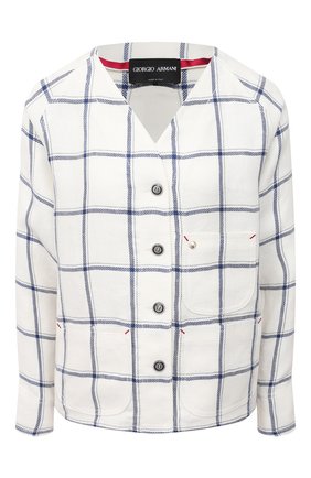 Женская льняная рубашка GIORGIO ARMANI белого цвета по цене 159500 руб., арт. 1SH0C05J/T02FL | Фото 1 Женская льняная рубашка GIORGIO ARMANI белого цвета, арт. 1SH0C05J/T02FL | Фото 1
