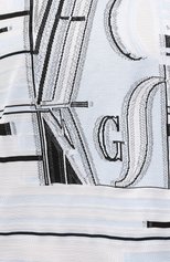 Женская футболка из хлопка вискозы GIORGIO ARMANI голубого цвета, арт. 3KAM54/AJCIZ | Фото 5 (Рукава: Короткие; Длина (для топов): Стандартные; Принт: С принтом; Региональные ограничения белый список (Axapta Mercury): RU; Материал внешний: Хлопок, Вискоза; Женское Кросс-КТ: Футболка-одежда; Стили: Кэжуэл)