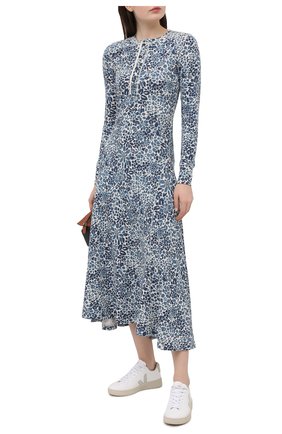 Женское хлопковое платье POLO RALPH LAUREN синего цвета по цене 24000 руб., арт. 211827951 | Фото 2 Женское хлопковое платье POLO RALPH LAUREN синего цвета, арт. 211827951 | Фото 2