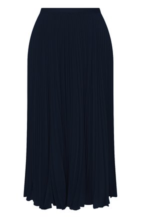 Женская плиссированная юбка POLO RALPH LAUREN темно-синего цвета, арт. 211781249 | Фото 1 (Стили: Кэжуэл; Материал внешний: Синтетический материал; Женское Кросс-КТ: Юбка-одежда, юбка-плиссе; Длина Ж (юбки, платья, шорты): Миди)