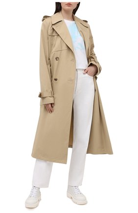 Женская хлопковая футболка FORTE DEI MARMI COUTURE голубого цвета по цене 14950 руб., арт. 21SF9206 | Фото 2 Женская хлопковая футболка FORTE DEI MARMI COUTURE голубого цвета, арт. 21SF9206 | Фото 2