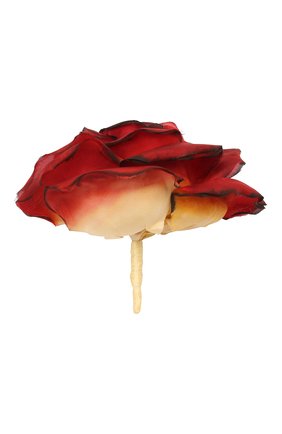 Женская брошь цветок SAINT LAURENT красного цвета, арт. 651074/3YE98 | Фото 1 (Материал: Шелк, Текстиль)