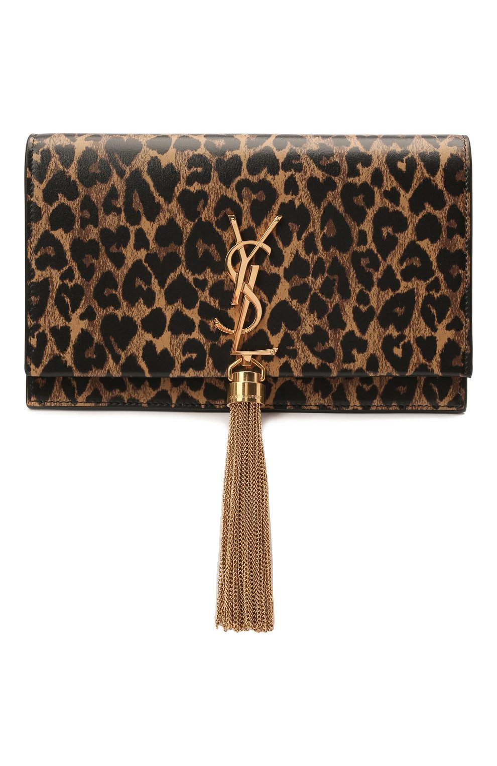 Женская сумка kate SAINT LAURENT леопардового цвета, арт. 452159/2QJ1J | Фото 1 (Женское Кросс-КТ: Вечерняя сумка; Сумки-технические: Сумки через плечо; Ремень/цепочка: С цепочкой, На ремешке; Материал: Натуральная кожа; Размер: mini)