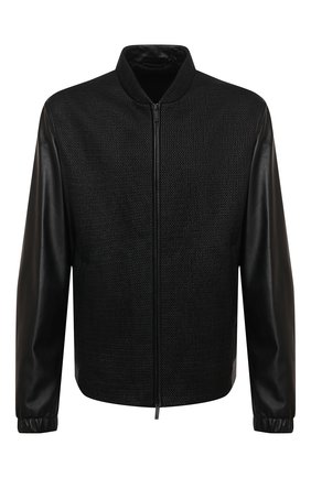 Мужская кожаная куртка GIORGIO ARMANI черного цвета по цене 332500 руб., арт. ASR81P/ASP82 | Фото 1 Мужская кожаная куртка GIORGIO ARMANI черного цвета, арт. ASR81P/ASP82 | Фото 1