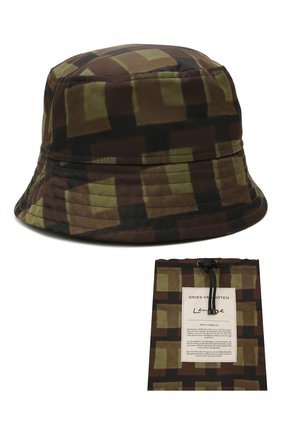Мужская панама DRIES VAN NOTEN хаки цвета по цене 29100 руб., арт. 211-29503-2006 | Фото 6 Мужская панама DRIES VAN NOTEN хаки цвета, арт. 211-29503-2006 | Фото 6 (Материал: Текстиль, Синтетический материал)