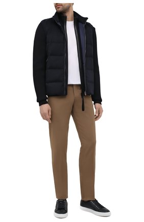 Мужские кожаные кеды BRIONI темно-синего цвета по цене 72600 руб., арт. QHH40L/P7731 | Фото 2 Мужские кожаные кеды BRIONI темно-синего цвета, арт. QHH40L/P7731 | Фото 2