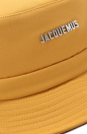 Мужская хлопковая панама le bob gadjo JACQUEMUS желтого цвета по цене 8995 руб., арт. 215AC03/506220 | Фото 3 Мужская хлопковая панама le bob gadjo JACQUEMUS желтого цвета, арт. 215AC03/506220 | Фото 3