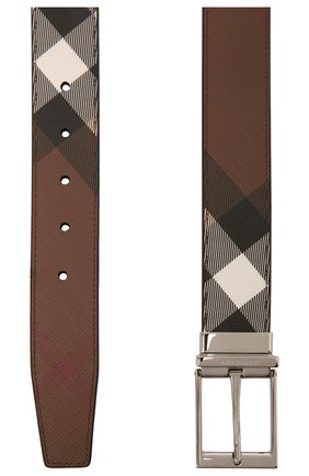 Мужской комбинированный ремень BURBERRY коричневого цвета по цене 36100 руб., арт. 8036958 | Фото 2 Мужской комбинированный ремень BURBERRY коричневого цвета, арт. 8036958 | Фото 2