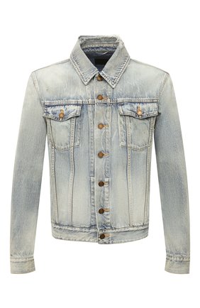 Мужская джинсовая куртка SAINT LAURENT голубого цвета по цене 89950 руб., арт. 627584/Y820L | Фото 1 Мужская джинсовая куртка SAINT LAURENT голубого цвета, арт. 627584/Y820L | Фото 1