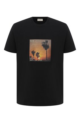 Мужская хлопковая футболка SAINT LAURENT черного цвета по цене 31400 руб., арт. 646354/Y36AC | Фото 1 Мужская хлопковая футболка SAINT LAURENT черного цвета, арт. 646354/Y36AC | Фото 1