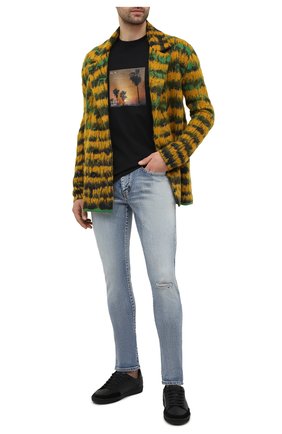 Мужская хлопковая футболка SAINT LAURENT черного цвета по цене 31400 руб., арт. 646354/Y36AC | Фото 2 Мужская хлопковая футболка SAINT LAURENT черного цвета, арт. 646354/Y36AC | Фото 2