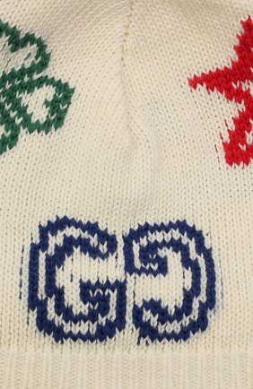 Детского хлопковая шапка GUCCI бежевого цвета по цене 8500 руб., арт. 643539/3K111 | Фото 3 Детского хлопковая шапка GUCCI бежевого цвета, арт. 643539/3K111 | Фото 3 (Материал: Текстиль, Хлопок)